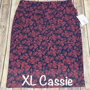 LuLaRoe Cassie Blue & Pink Size XL
